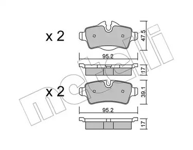 Колодки тормозные дисковые METELLI 22-0769-0