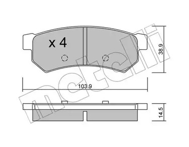 Колодки тормозные дисковые METELLI 22-0846-0