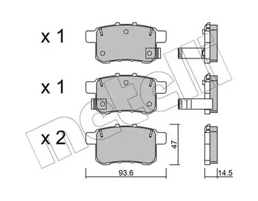 Колодки тормозные дисковые METELLI 22-0868-0