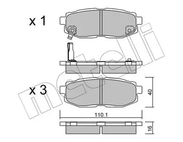Колодки тормозные дисковые METELLI 22-0875-0