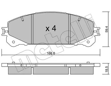 К-т дисков. тормоз. колодок METELLI 22-0938-1