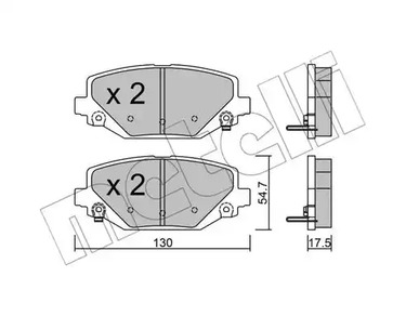 К-т дисков. тормоз. колодок METELLI 22-0947-0