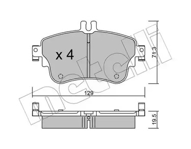 К-т дисков. тормоз. колодок METELLI 22-0964-0