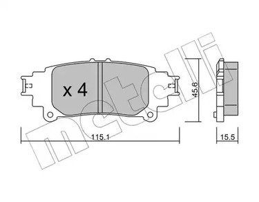 К-т дисков. тормоз. колодок METELLI 22-0977-0