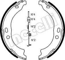 Комплект тормозных колодок стояночная тормозной системы METELLI 53-0095K