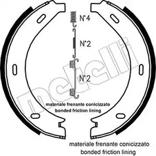 Комплект тормозных колодок стояночная тормозной системы METELLI 53-0236K