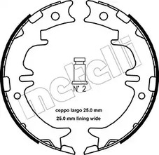 Колодки тормозные стояночного тормоза METELLI 53-0439