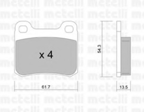 Тормозные колодки METELLI 22-0092-0