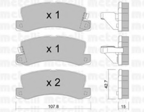Тормозные колодки METELLI 22-0161-0