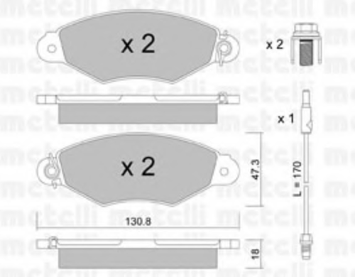 Тормозные колодки METELLI 22-0253-1