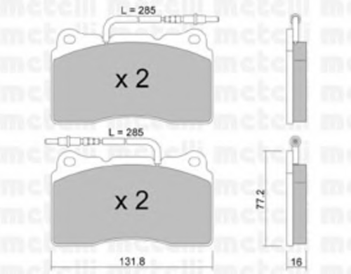 Тормозные колодки METELLI 22-0288-2
