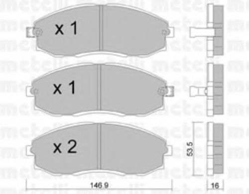 Тормозные колодки METELLI 22-0297-0