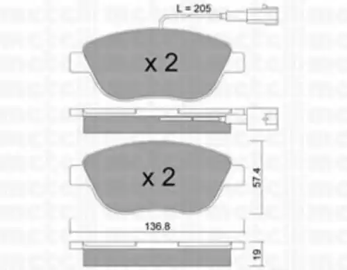Тормозные колодки METELLI 22-0322-3