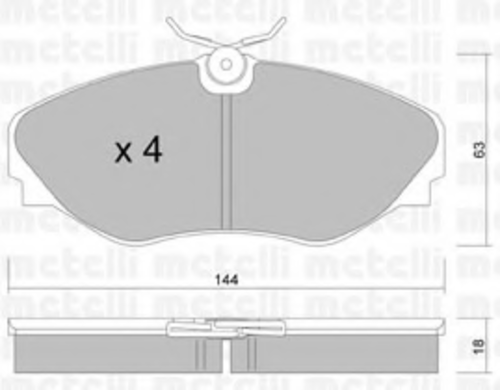 Тормозные колодки METELLI 22-0338-0