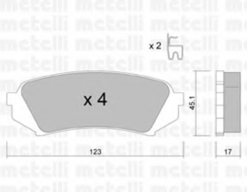 Тормозные колодки METELLI 22-0453-0