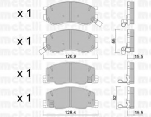 Тормозные колодки METELLI 22-0456-0