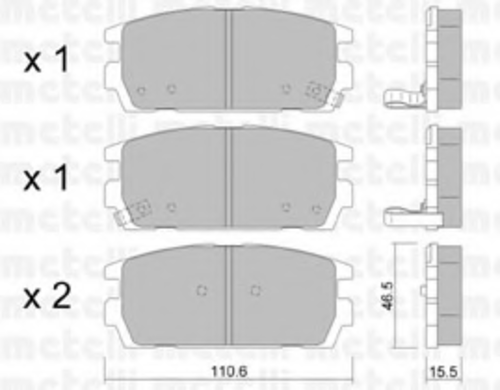 Тормозные колодки METELLI 22-0507-0