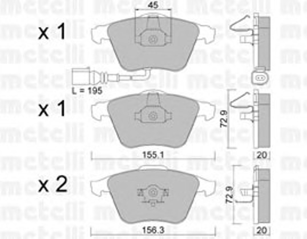 Тормозные колодки METELLI 22-0549-2