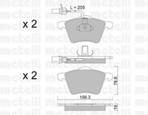 Тормозные колодки METELLI 22-0550-1