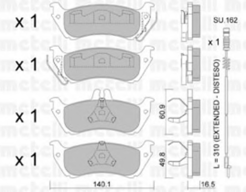 Тормозные колодки METELLI 22-0570-1K