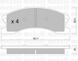 Комплект тормозных колодок дискового тормоза METELLI 22-0626-0