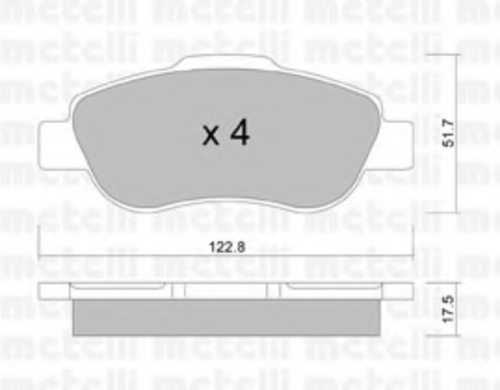 Тормозные колодки METELLI 22-0638-0