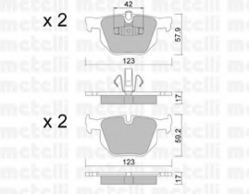 Тормозные колодки METELLI 22-0643-0