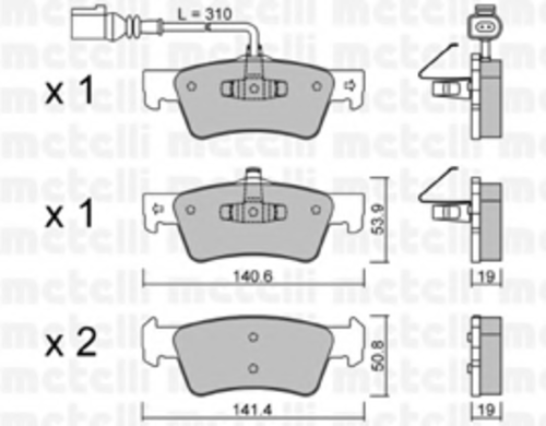 Тормозные колодки METELLI 22-0661-1