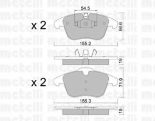 Тормозные колодки METELLI 22-0675-4