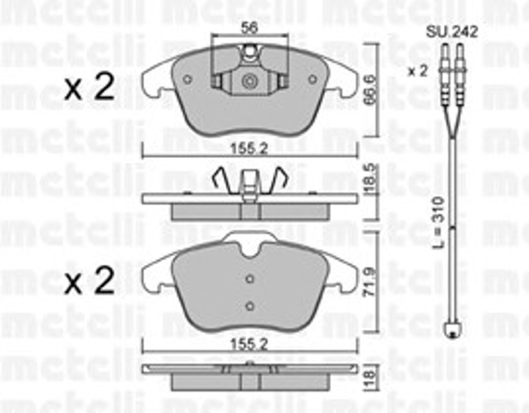 Тормозные колодки METELLI 22-0675-5K