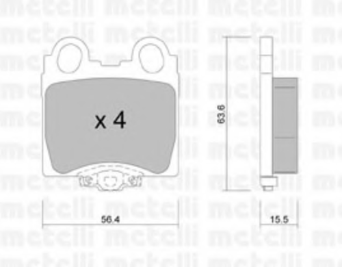 Тормозные колодки METELLI 22-0758-0