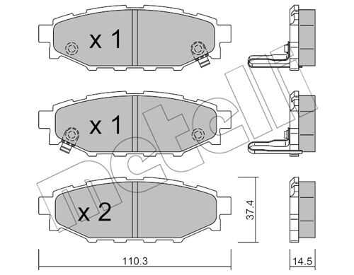 К-т дисков. тормоз. колодок METELLI 22-0764-1