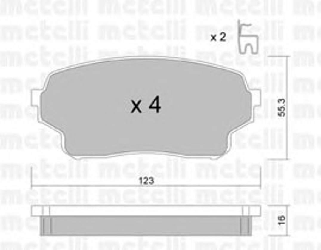 К-т дисков. тормоз. колодок METELLI 22-0765-0