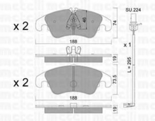 Тормозные колодки METELLI 22-0775-4K