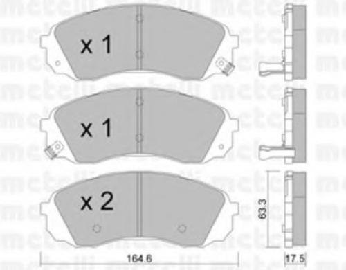 Тормозные колодки METELLI 22-0785-0