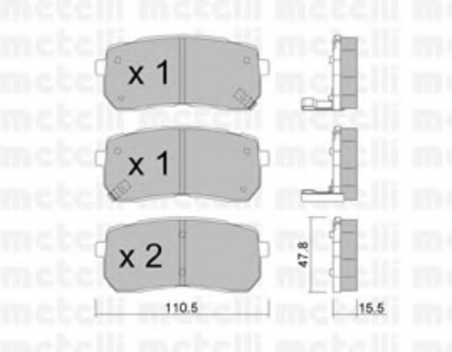 Тормозные колодки METELLI 22-0786-0