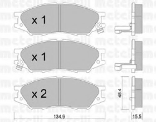 Тормозные колодки METELLI 22-0810-0