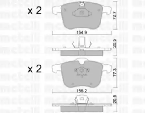 Тормозные колодки METELLI 22-0813-0