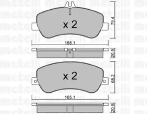Тормозные колодки METELLI 22-0825-0