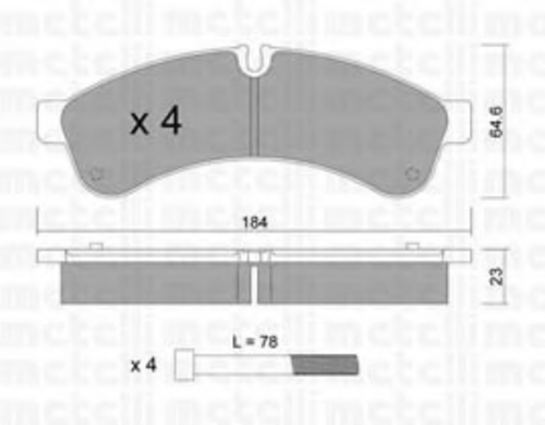 Тормозные колодки METELLI 22-0851-0