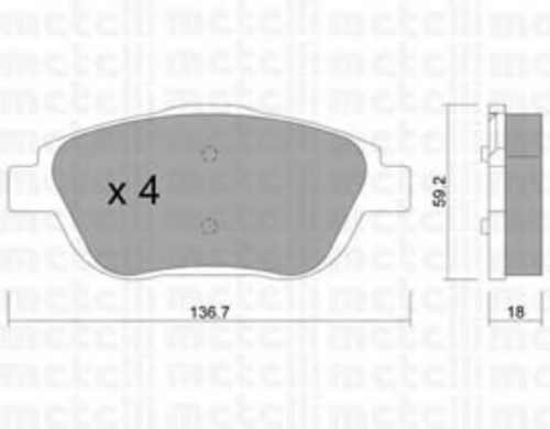 Тормозные колодки METELLI 22-0852-0