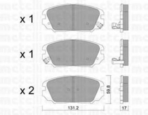 Тормозные колодки METELLI 22-0885-0