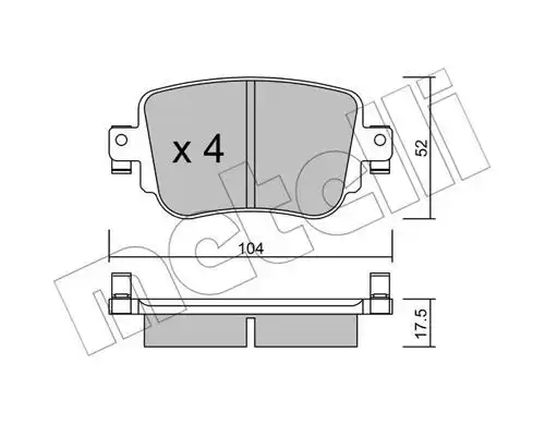 Тормозные колодки METELLI 22-0980-0