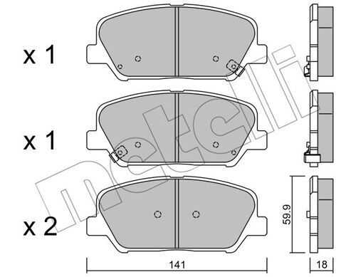 Тормозные колодки METELLI 22-0997-0