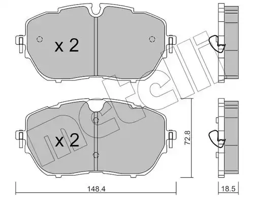 К-т дисков. тормоз. колодок METELLI 22-1105-0