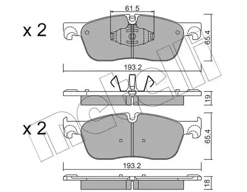 К-т дисков. тормоз. колодок METELLI 22-1123-0