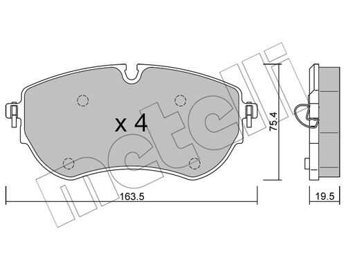 К-т дисков. тормоз. колодок METELLI 22-1172-0