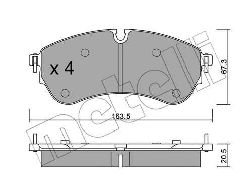 К-т дисков. тормоз. колодок METELLI 22-1173-0