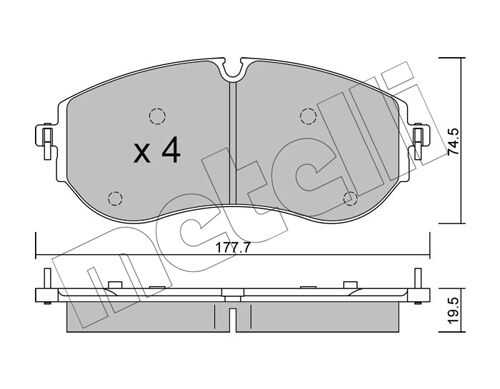 К-т дисков. тормоз. колодок METELLI 22-1262-0