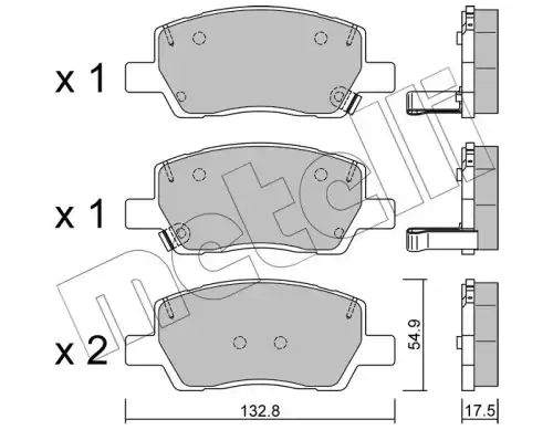 К-т дисков. тормоз. колодок METELLI 22-1296-0